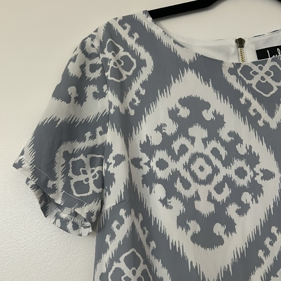 Lulus Give me a Print dress in Slate, Medium - Picture 6 of 10